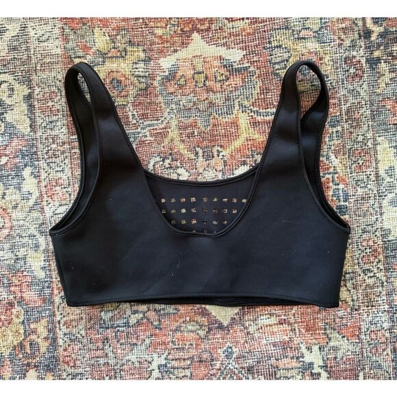 Clover Canyon Small Neoprene Bikini Swim Top with Laser Cutout - Picture 3 of 4